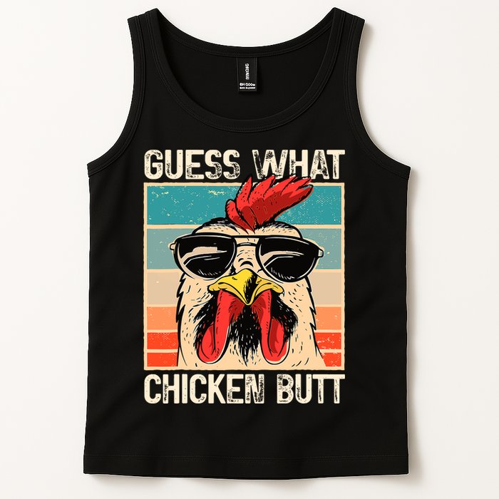 Guess What Chicken Butt Funny Chicken Meme Tank Top