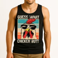 Guess What Chicken Butt Funny Chicken Meme Tank Top