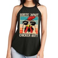 Guess What Chicken Butt Funny Chicken Meme Women's Perfect Tri Rocker Tank
