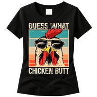 Guess What Chicken Butt Funny Chicken Meme Womens T-Shirt