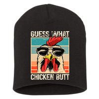 Guess What Chicken Butt Funny Chicken Meme Short Acrylic Beanie