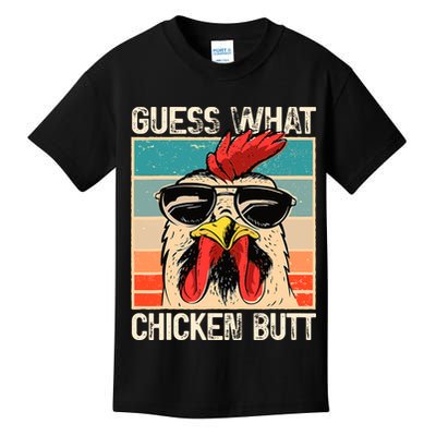 Guess What Chicken Butt Funny Chicken Meme Kids T-Shirt