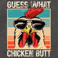 Guess What Chicken Butt Funny Chicken Meme Vector Backpack