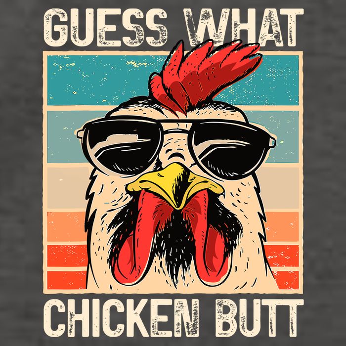Guess What Chicken Butt Funny Chicken Meme Vector Backpack
