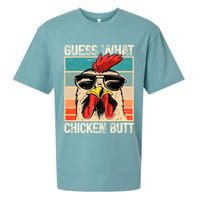 Guess What Chicken Butt Funny Chicken Meme Sueded Cloud Jersey T-Shirt