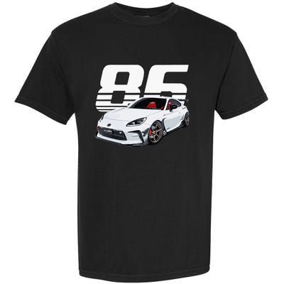 Gr86 White Car Garment-Dyed Heavyweight T-Shirt