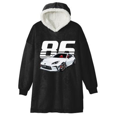 Gr86 White Car Hooded Wearable Blanket