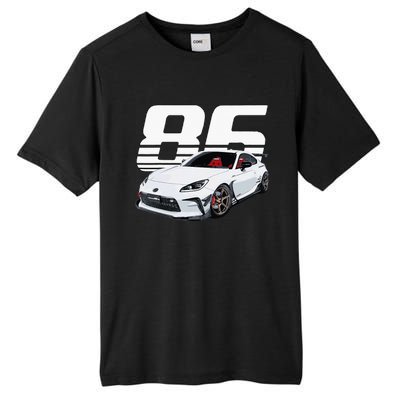 Gr86 White Car Tall Fusion ChromaSoft Performance T-Shirt