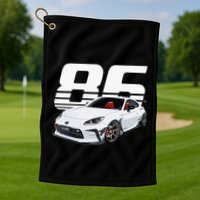Gr86 White Car Golf Towel