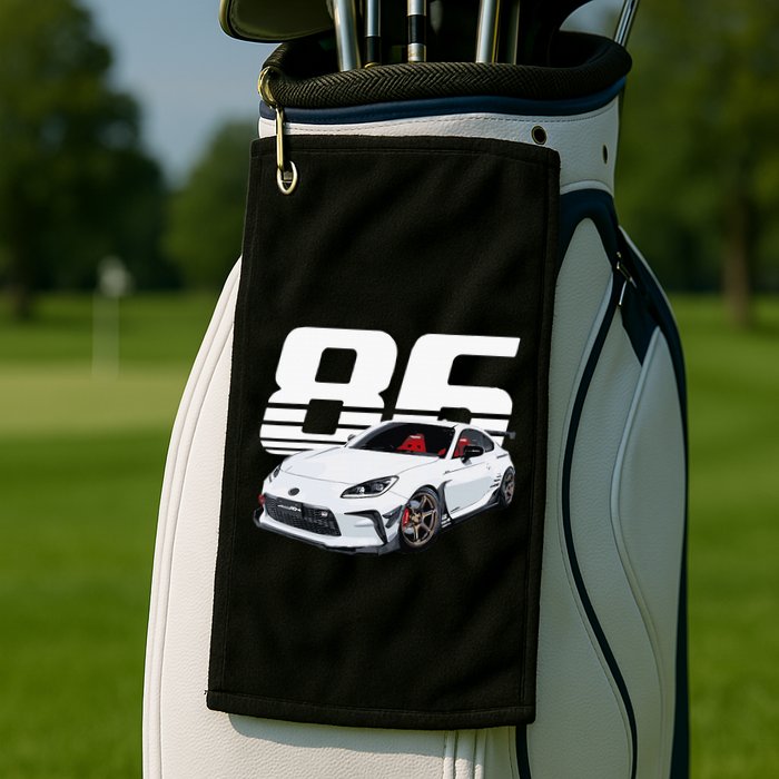 Gr86 White Car Golf Towel