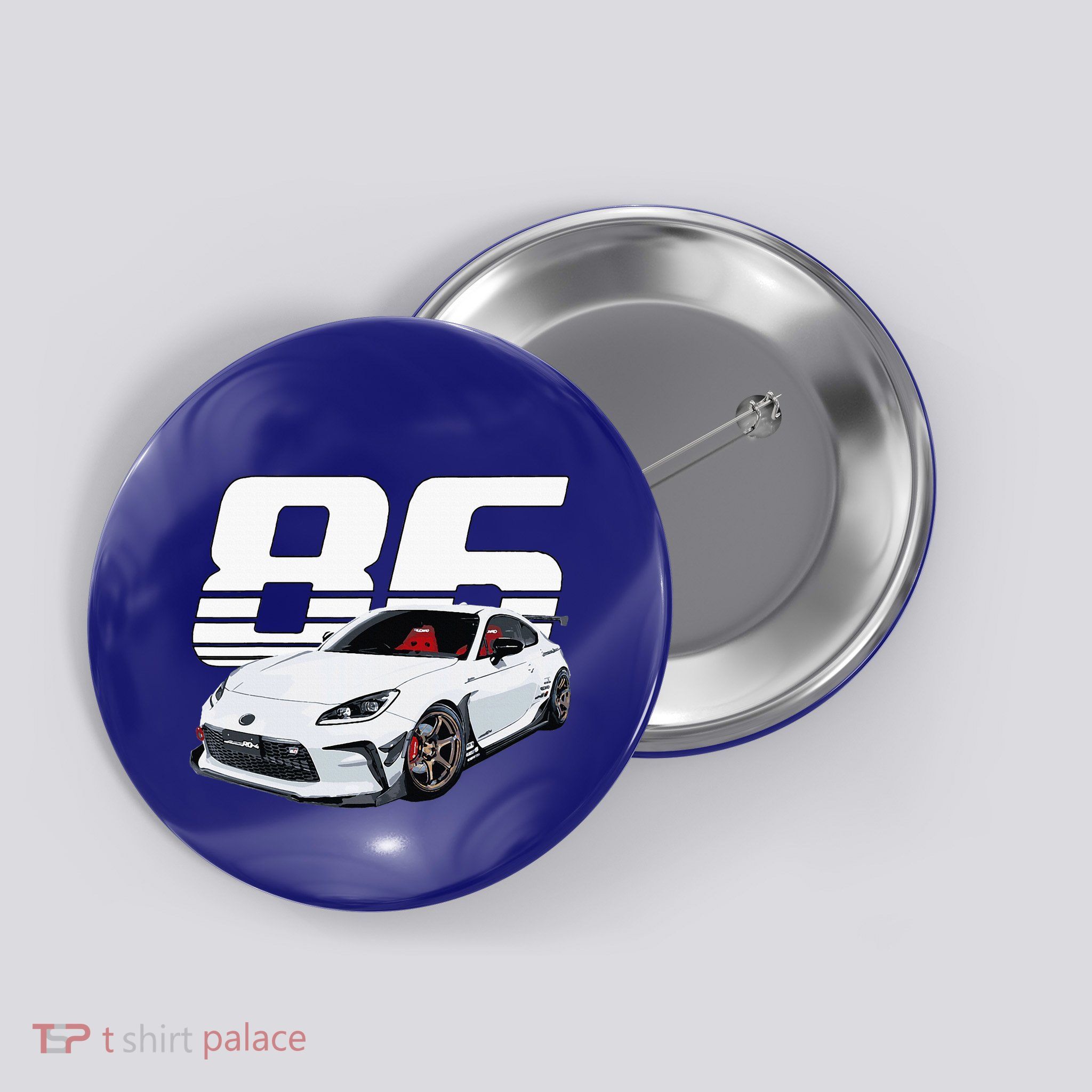 Gr86 White Car Button