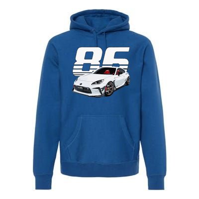 Gr86 White Car Premium Hoodie