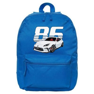 Gr86 White Car 16 in Basic Backpack