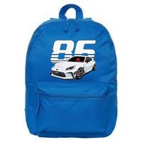 Gr86 White Car 16 in Basic Backpack