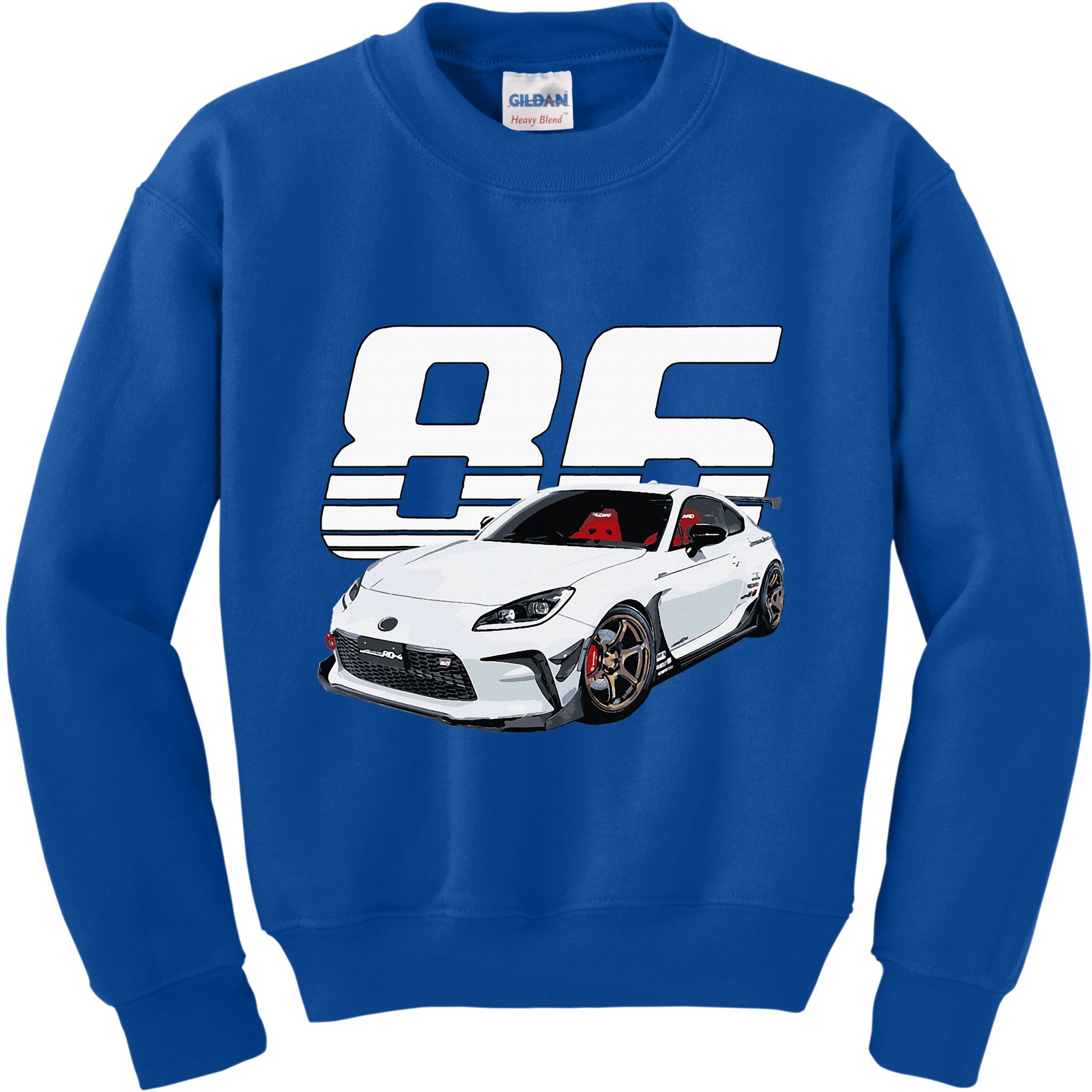 Gr86 White Car Kids Sweatshirt