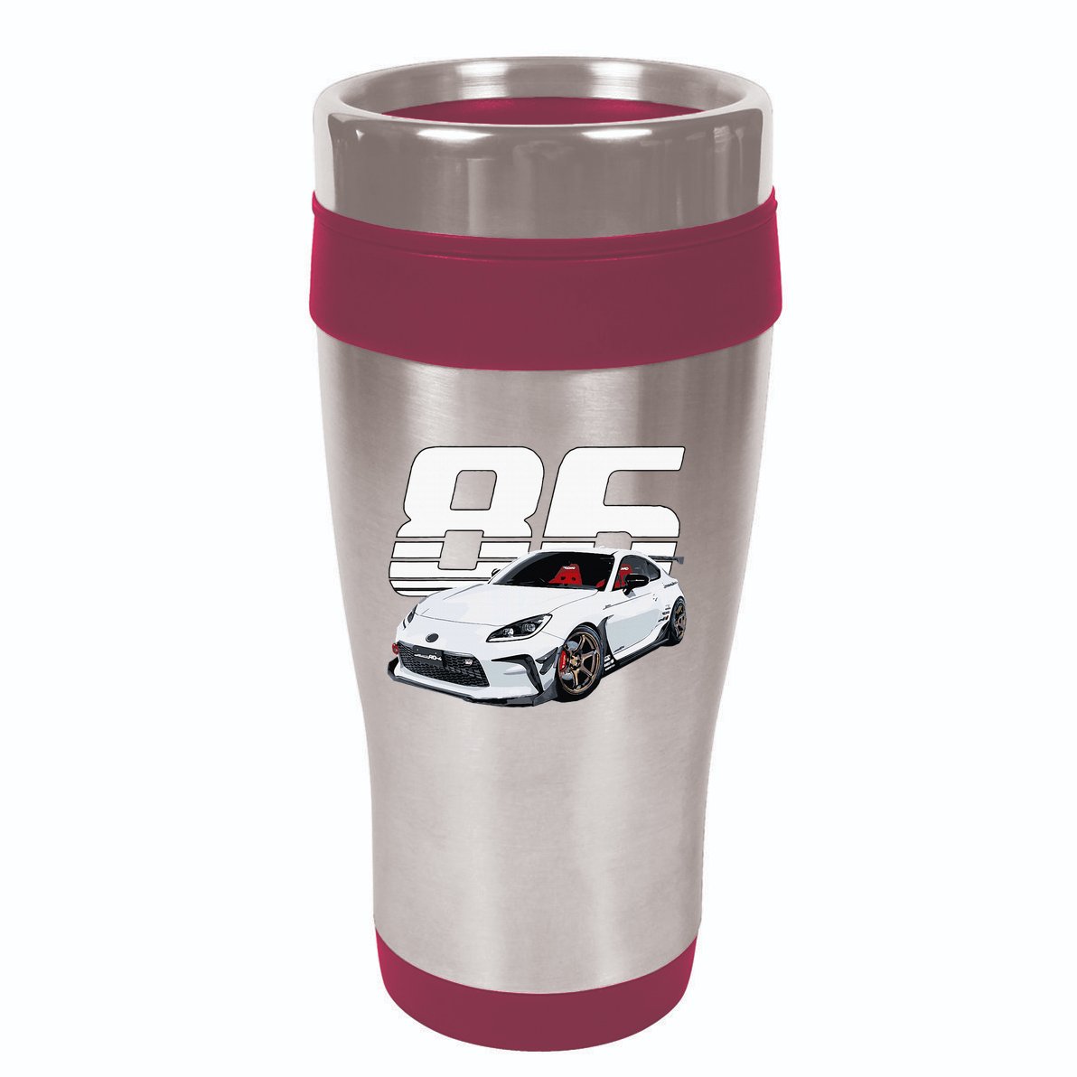 Gr86 White Car 16oz Travel Tumbler