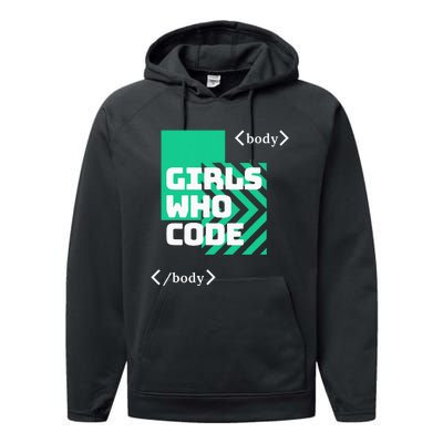 Girl Who Code Performance Fleece Hoodie