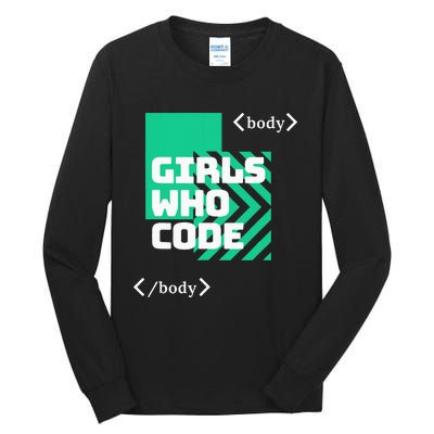 Girl Who Code Tall Long Sleeve T-Shirt