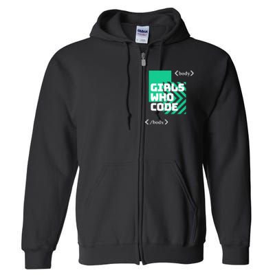 Girl Who Code Full Zip Hoodie