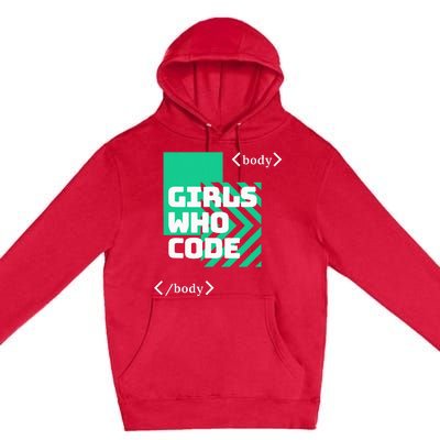 Girl Who Code Premium Pullover Hoodie