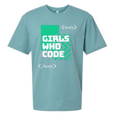 Girl Who Code Sueded Cloud Jersey T-Shirt