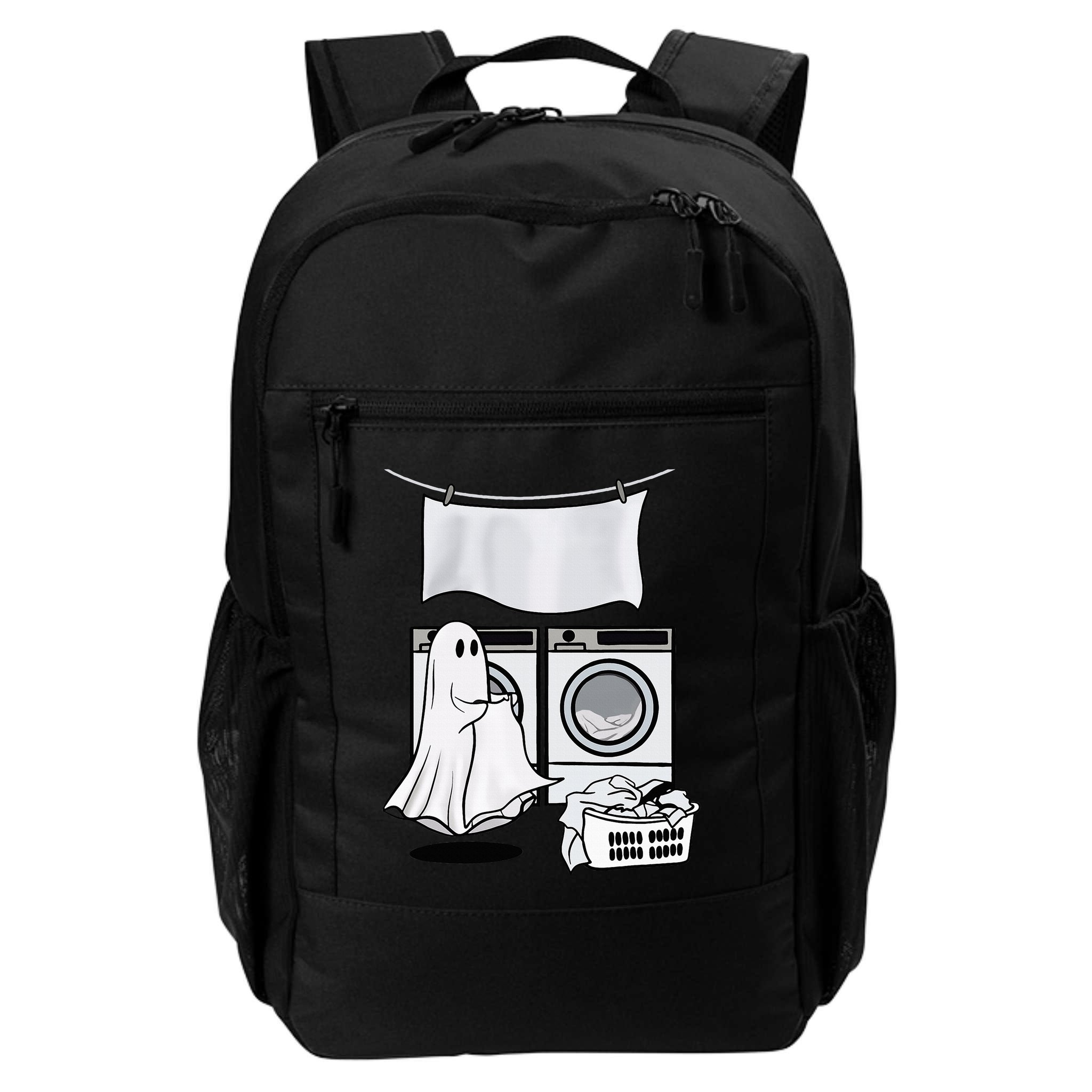 Ghost Wash Clothes Spooky Season Retro Halloween Backpack