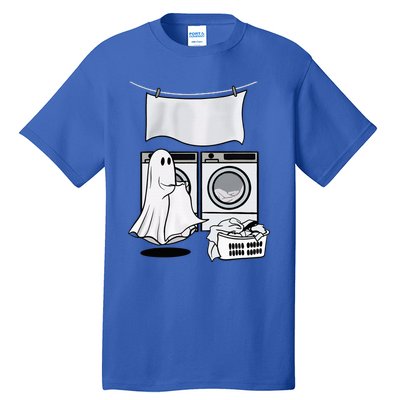 Ghost Wash Clothes Spooky Season Retro Halloween Tall T-Shirt