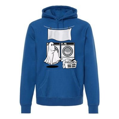 Ghost Wash Clothes Spooky Season Retro Halloween Premium Hoodie