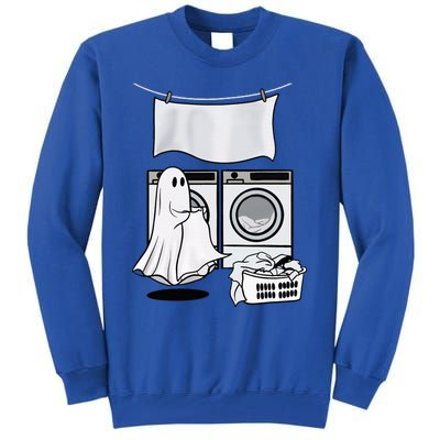 Ghost Wash Clothes Spooky Season Retro Halloween Tall Sweatshirt