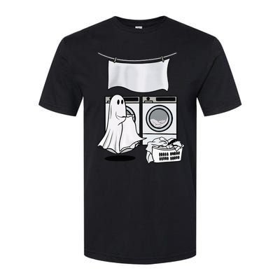 Ghost Wash Clothes Spooky Season Retro Halloween Softstyle CVC T-Shirt