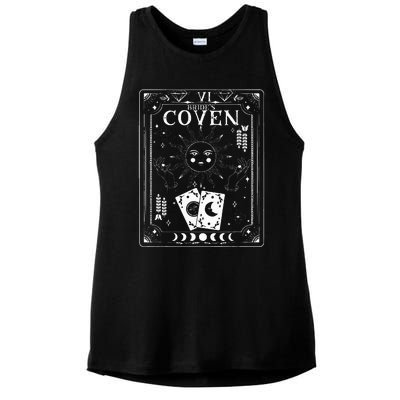 Gothic Witchy Coven Tarot Celestial Bachelorette Matching Ladies PosiCharge Tri-Blend Wicking Tank