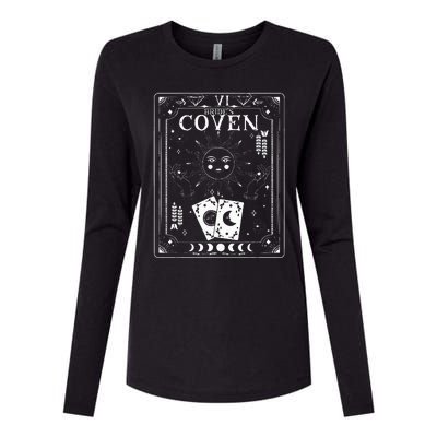 Gothic Witchy Coven Tarot Celestial Bachelorette Matching Womens Cotton Relaxed Long Sleeve T-Shirt