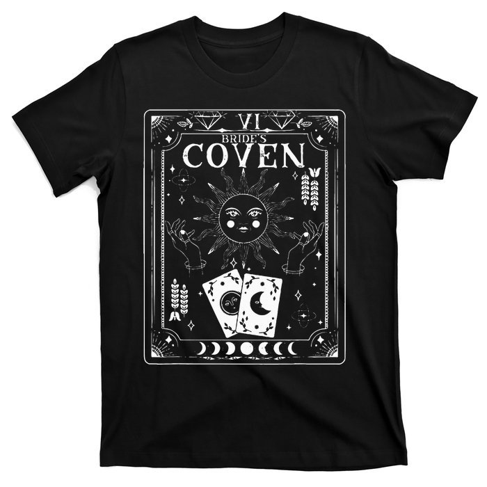 Gothic Witchy Coven Tarot Celestial Bachelorette Matching T-Shirt