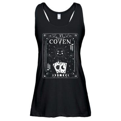 Gothic Witchy Coven Tarot Celestial Bachelorette Matching Ladies Essential Flowy Tank