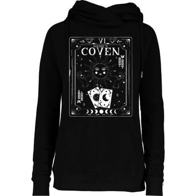 Gothic Witchy Coven Tarot Celestial Bachelorette Matching Womens Funnel Neck Pullover Hood