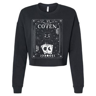 Gothic Witchy Coven Tarot Celestial Bachelorette Matching Cropped Pullover Crew