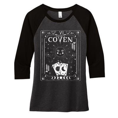 Gothic Witchy Coven Tarot Celestial Bachelorette Matching Women's Tri-Blend 3/4-Sleeve Raglan Shirt