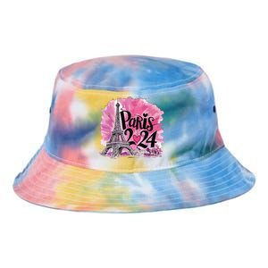 Girl Women Cute 2024 Eiffel Tower Love Paris Tie Dye Newport Bucket Hat