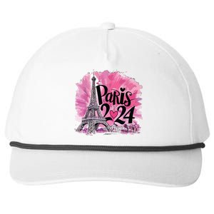 Girl Women Cute 2024 Eiffel Tower Love Paris Snapback Five-Panel Rope Hat