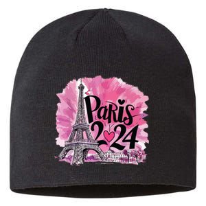 Girl Women Cute 2024 Eiffel Tower Love Paris Sustainable Beanie