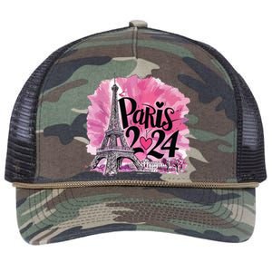 Girl Women Cute 2024 Eiffel Tower Love Paris Retro Rope Trucker Hat Cap