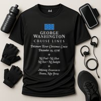 George Washington Crossing Delaware River 1776 Cooling Performance Crew T-Shirt