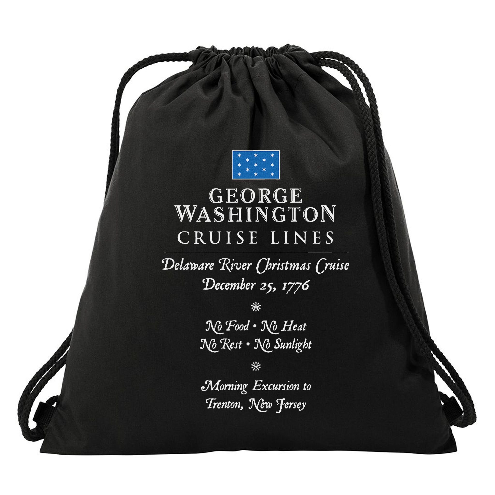 George Washington Crossing Delaware River 1776 Drawstring Bag