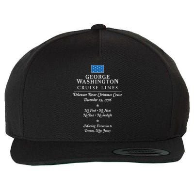 George Washington Crossing Delaware River 1776 Wool Snapback Cap
