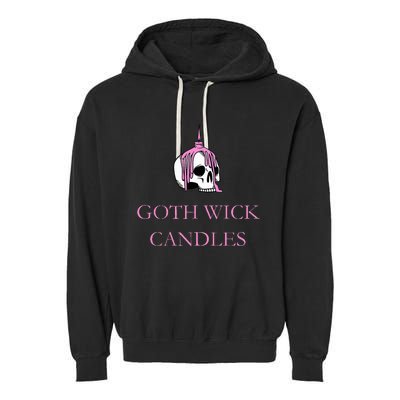 Goth Wick Candle Garment-Dyed Fleece Hoodie