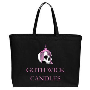 Goth Wick Candle Cotton Canvas Jumbo Tote