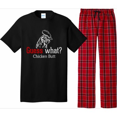 Guess What Chicken Butt Funny Animal Rooster Joke Humor Gift Pajama Set