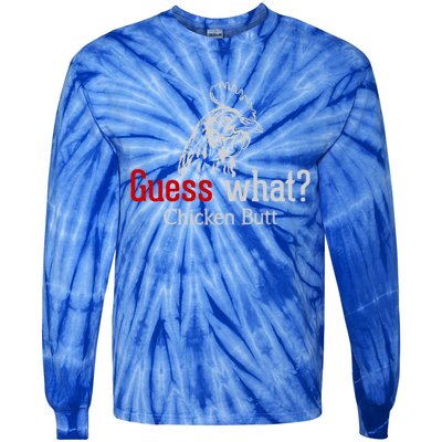 Guess What Chicken Butt Funny Animal Rooster Joke Humor Gift Tie-Dye Long Sleeve Shirt