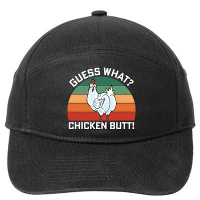 Guess What? Chicken Butt Funny 7-Panel Snapback Hat