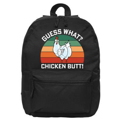 Guess What? Chicken Butt Funny 16 in Basic Backpack